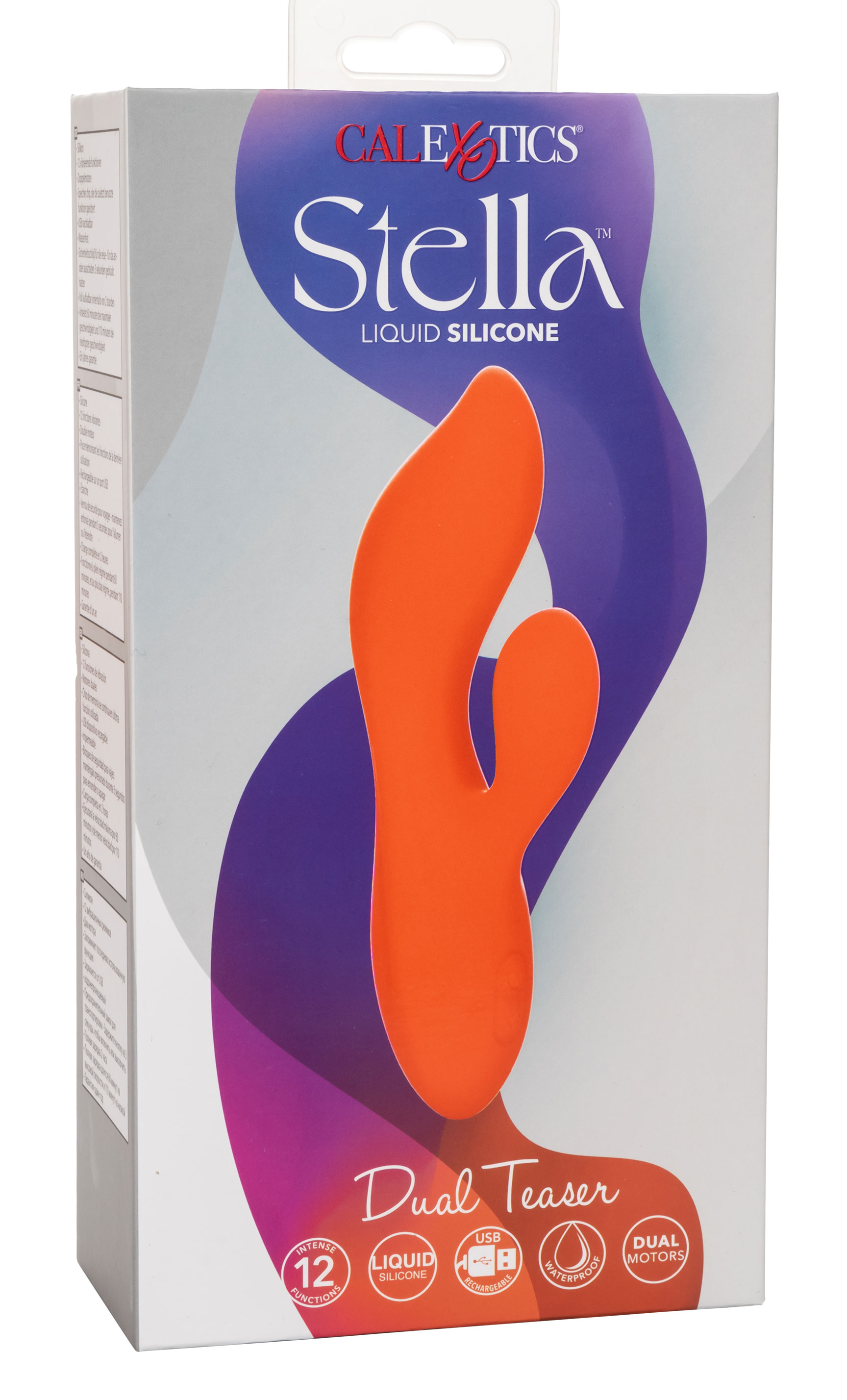 stella liquid silicone dual teaser orange 