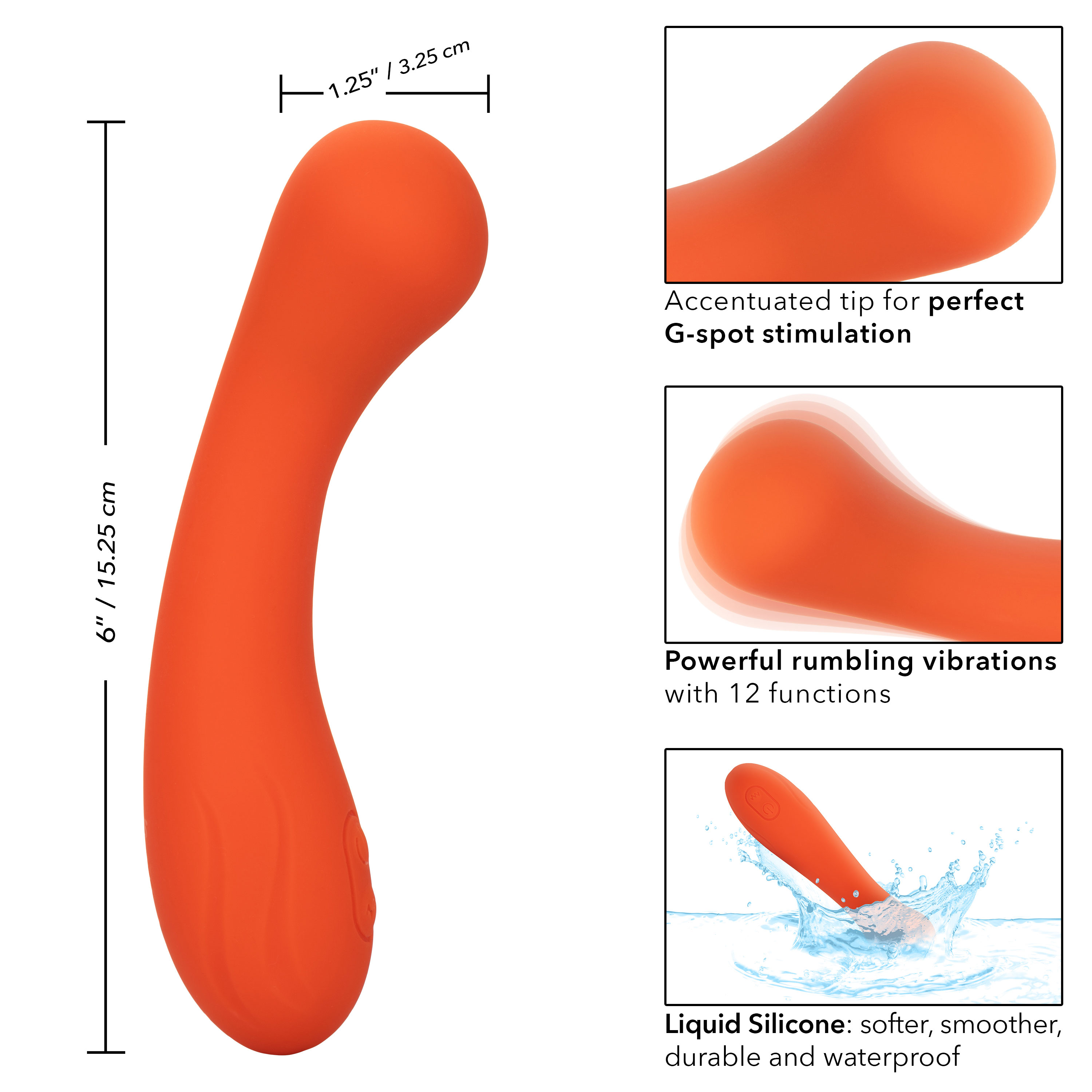 stella liquid silicone g wand orange 