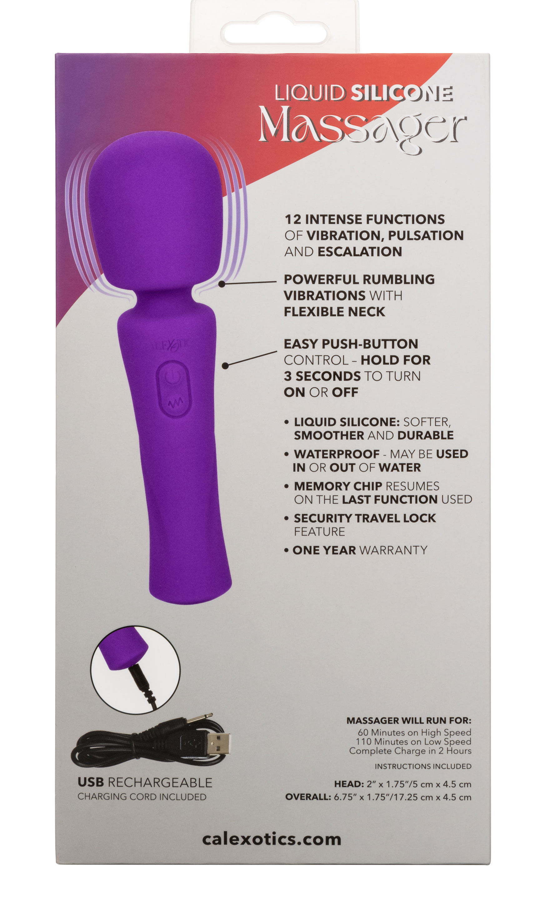 stella liquid silicone massager purple 