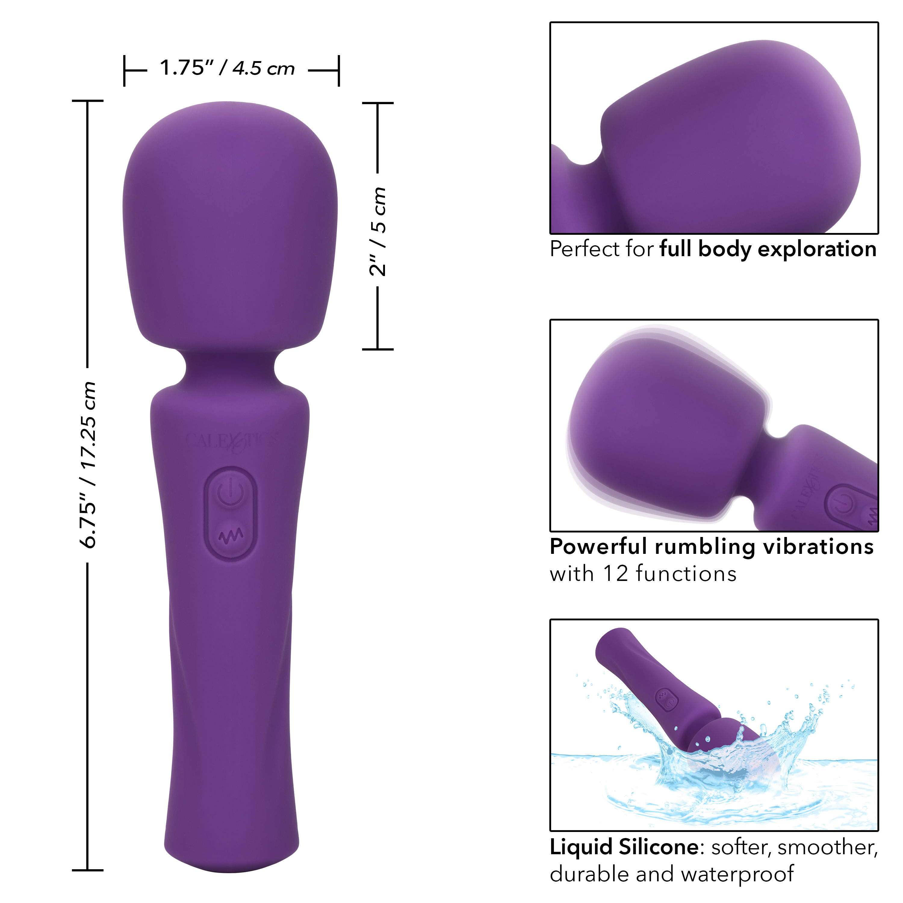 stella liquid silicone massager purple 