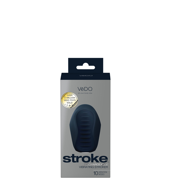 stroke rechargeable vibrating stroker black 