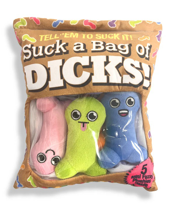suck a bag of dicks plushy pillow with  dicks 