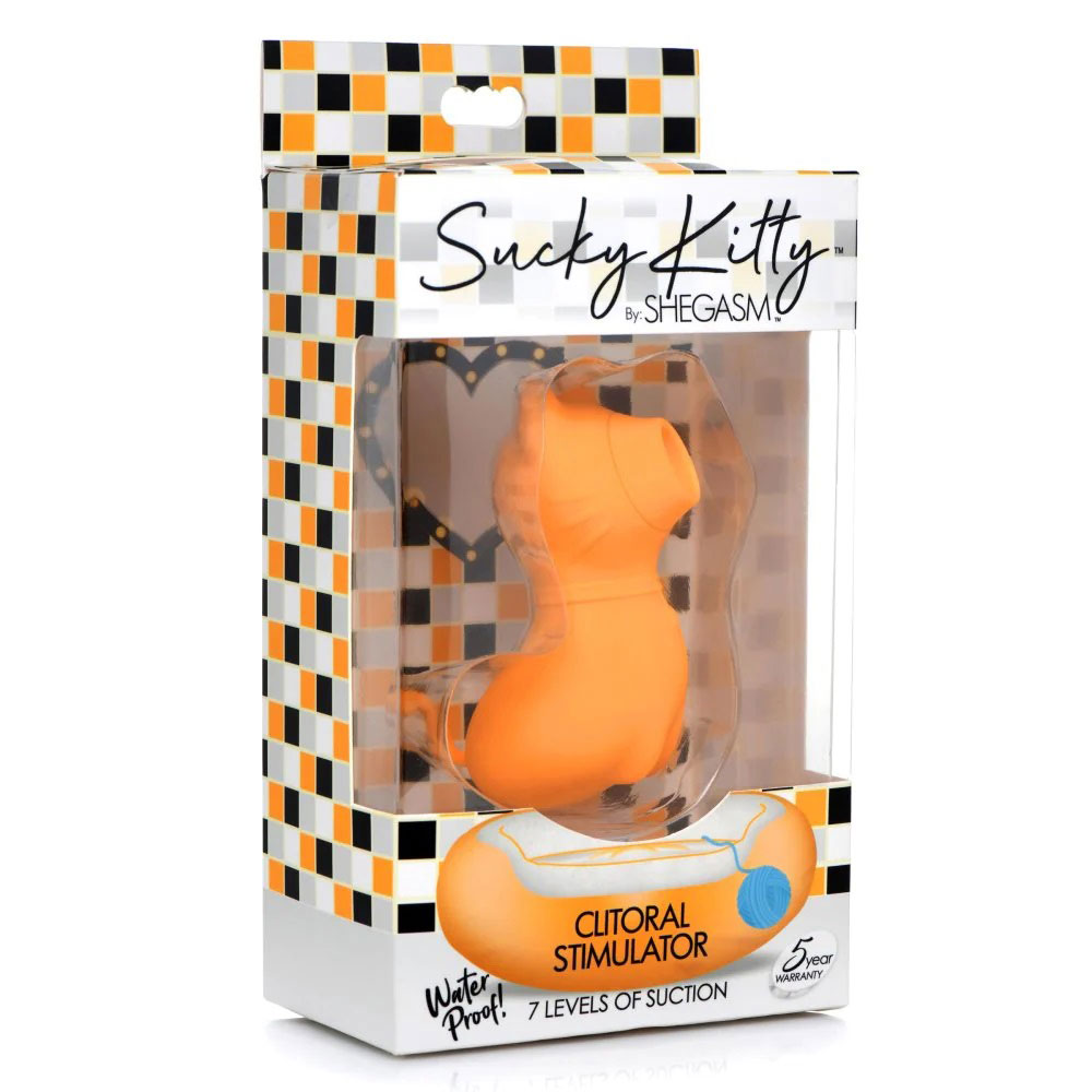 sucky kitty x clitoral stimulator orange 