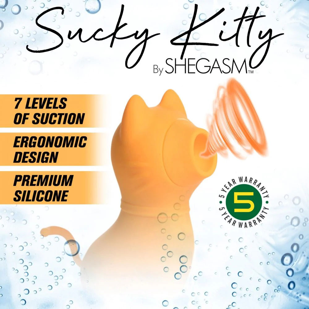 sucky kitty x clitoral stimulator orange 