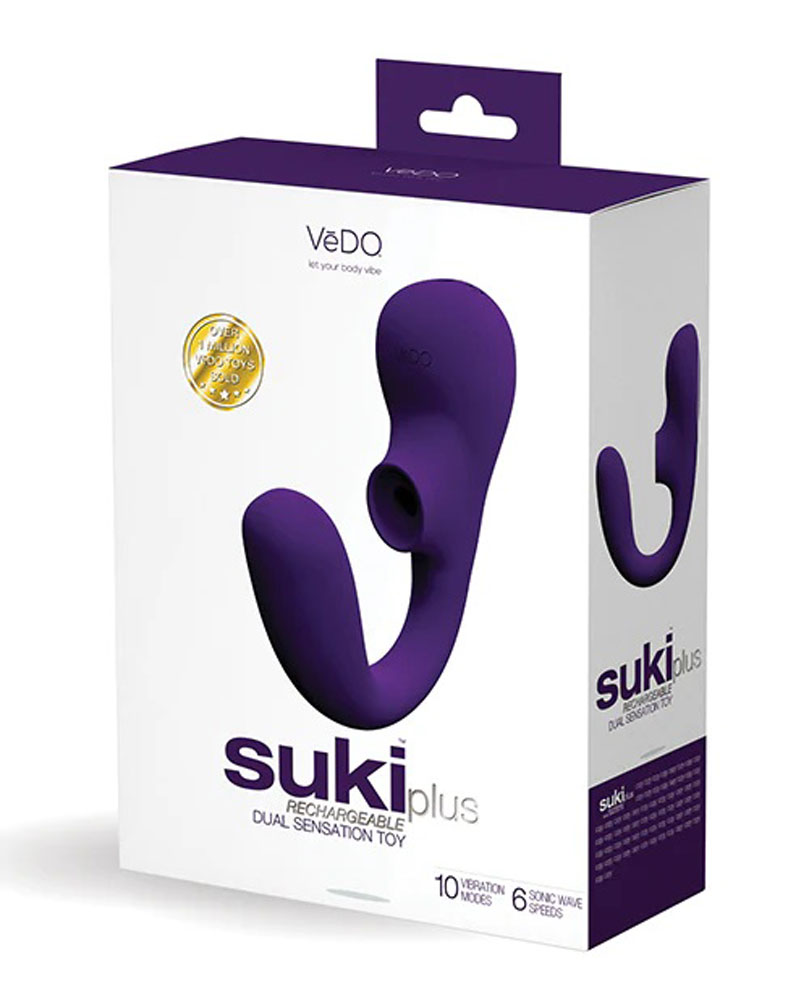 suki plus rechargeable dual sonic vibe deep  purple 