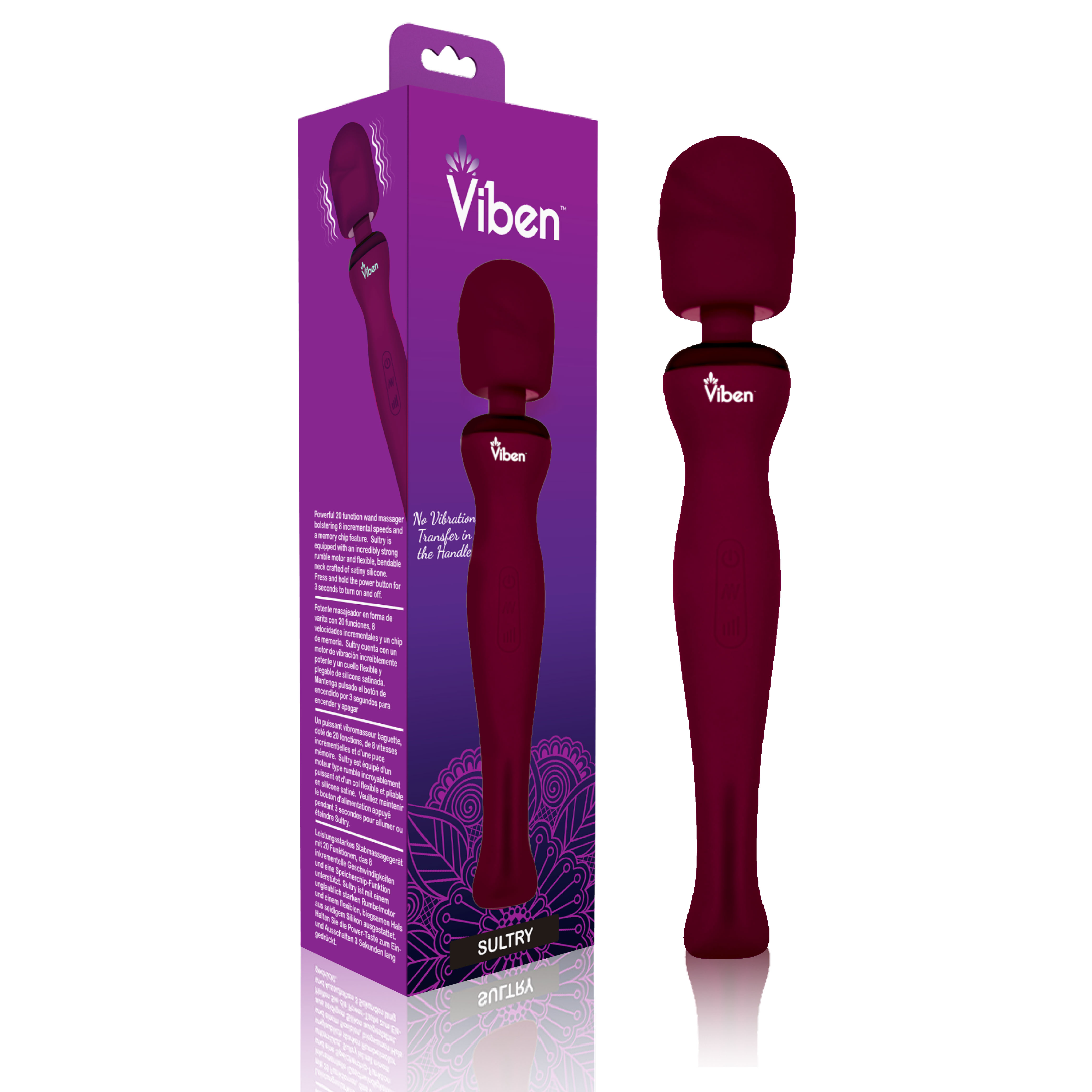 sultry ruby intense handheld wand massager 