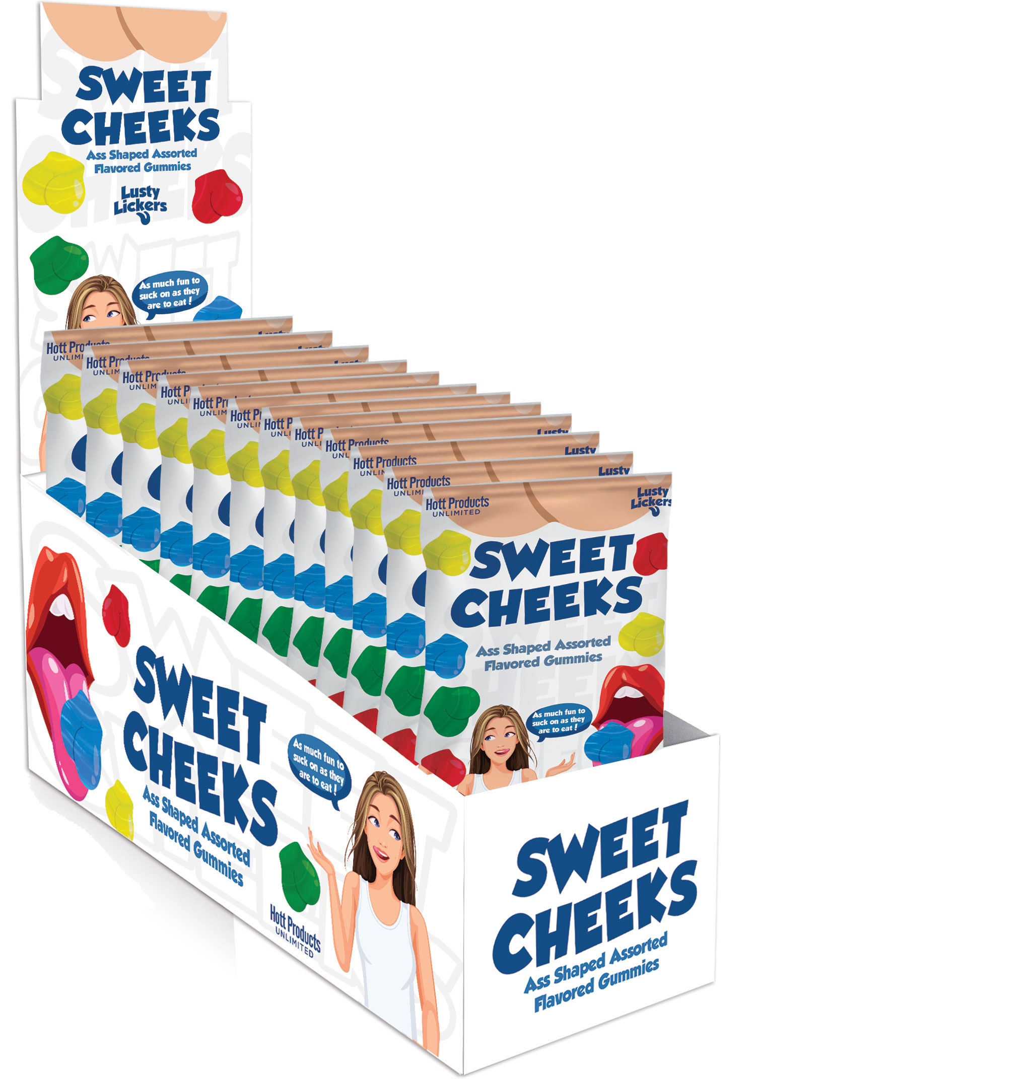 sweet cheeks gummies ass shaped gummies  assorted flavors 