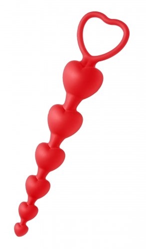 sweet hearts heart shaped silicone anal beads 