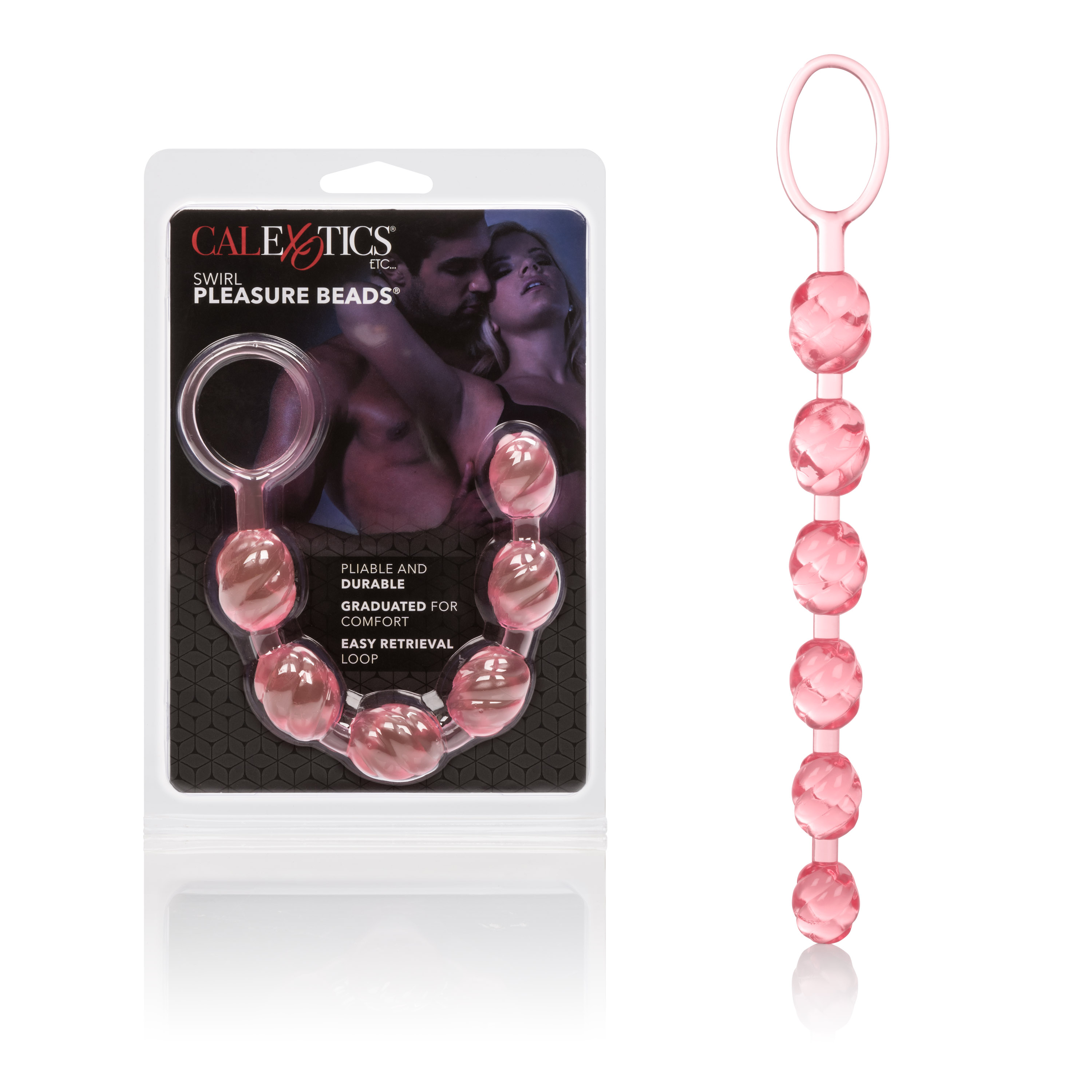 swirl pleasure beads pink 