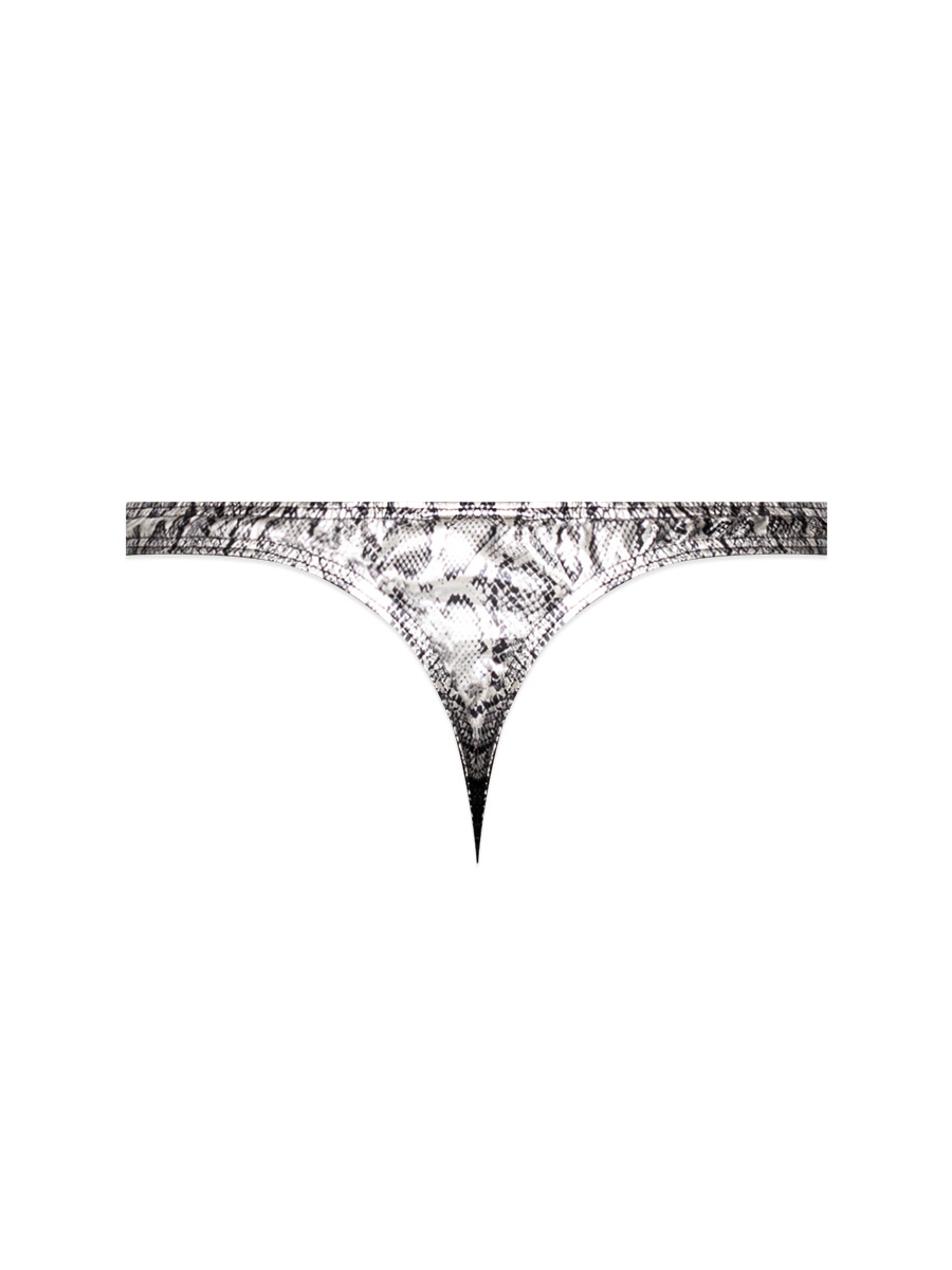 s’naked criss cross thong largex large silverblack 