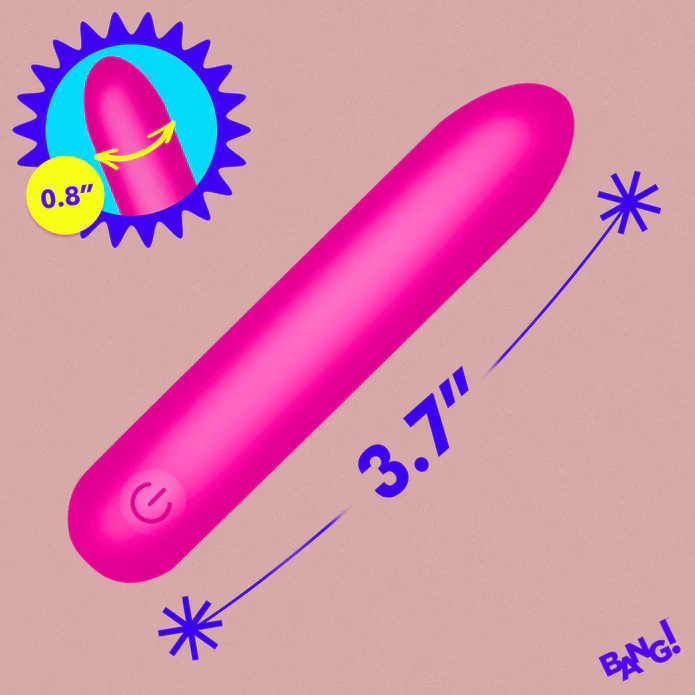tapered flexible silicone bullet pink 