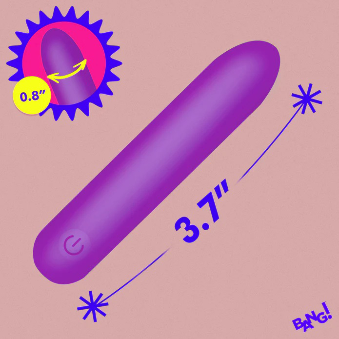 tapered flexible silicone bullet purple 