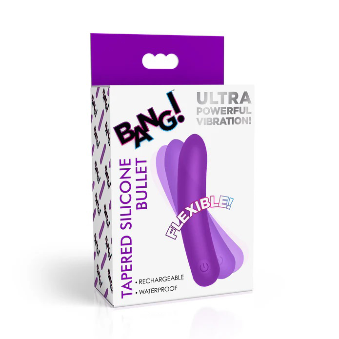 tapered flexible silicone bullet purple 
