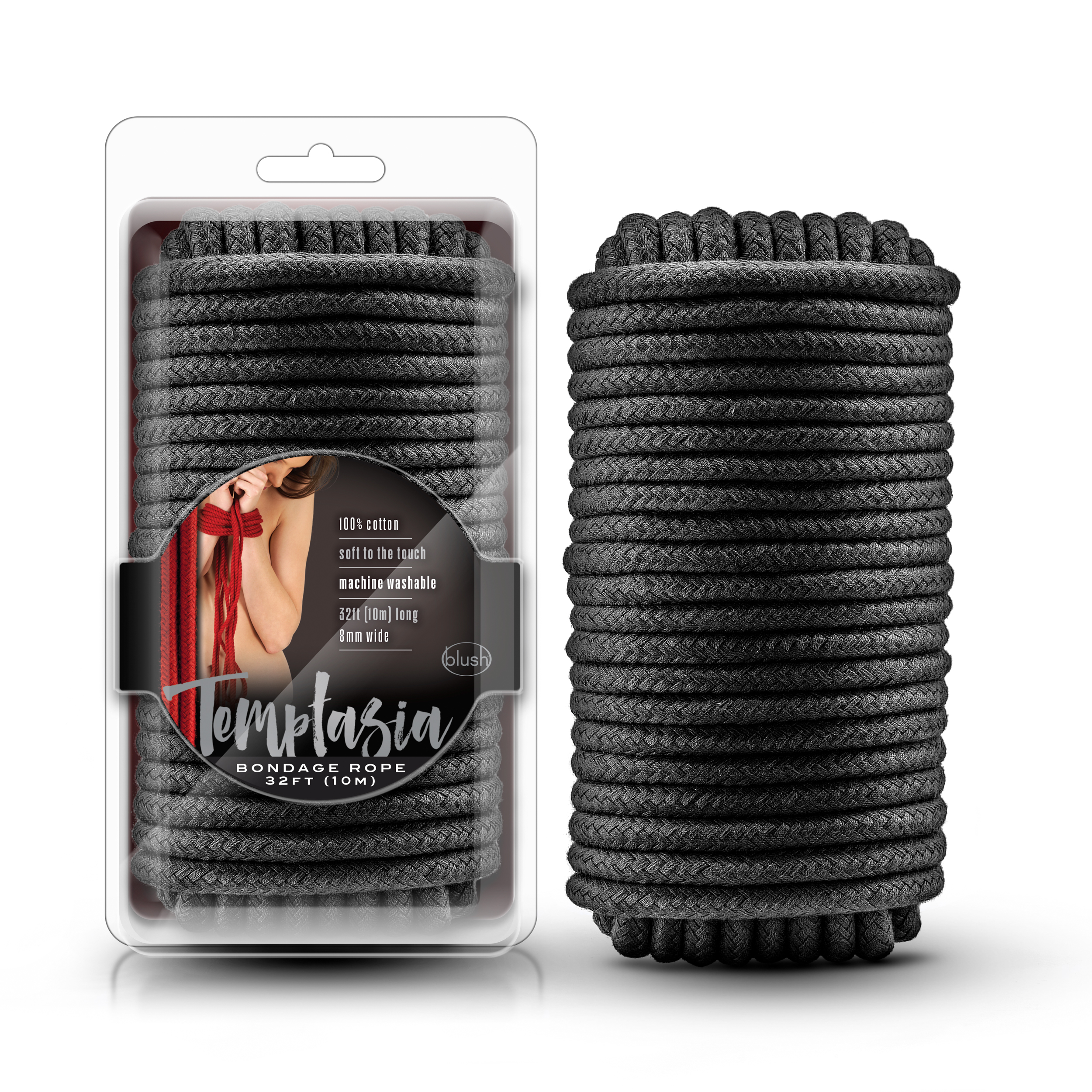 temptasia bondage rope  feet black 