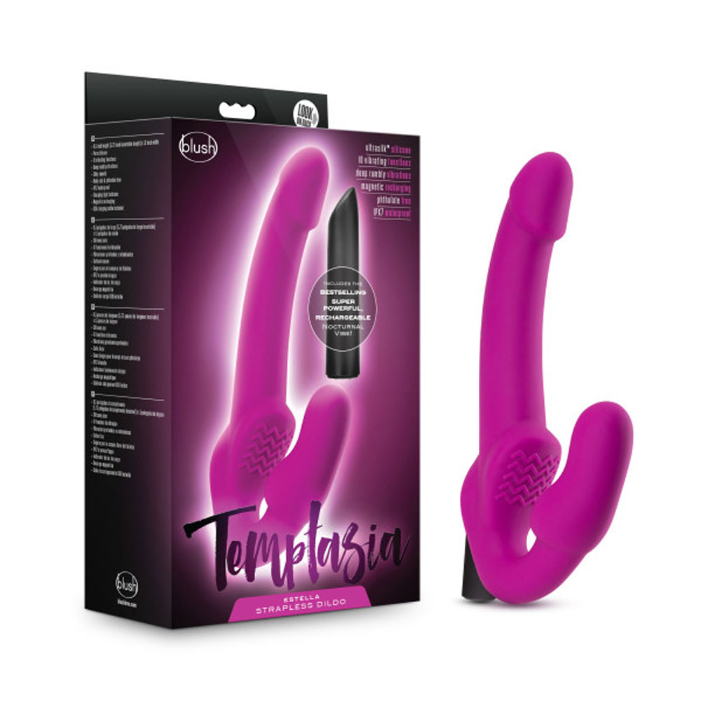 temptasia estella strapless silicone dildo  pink 