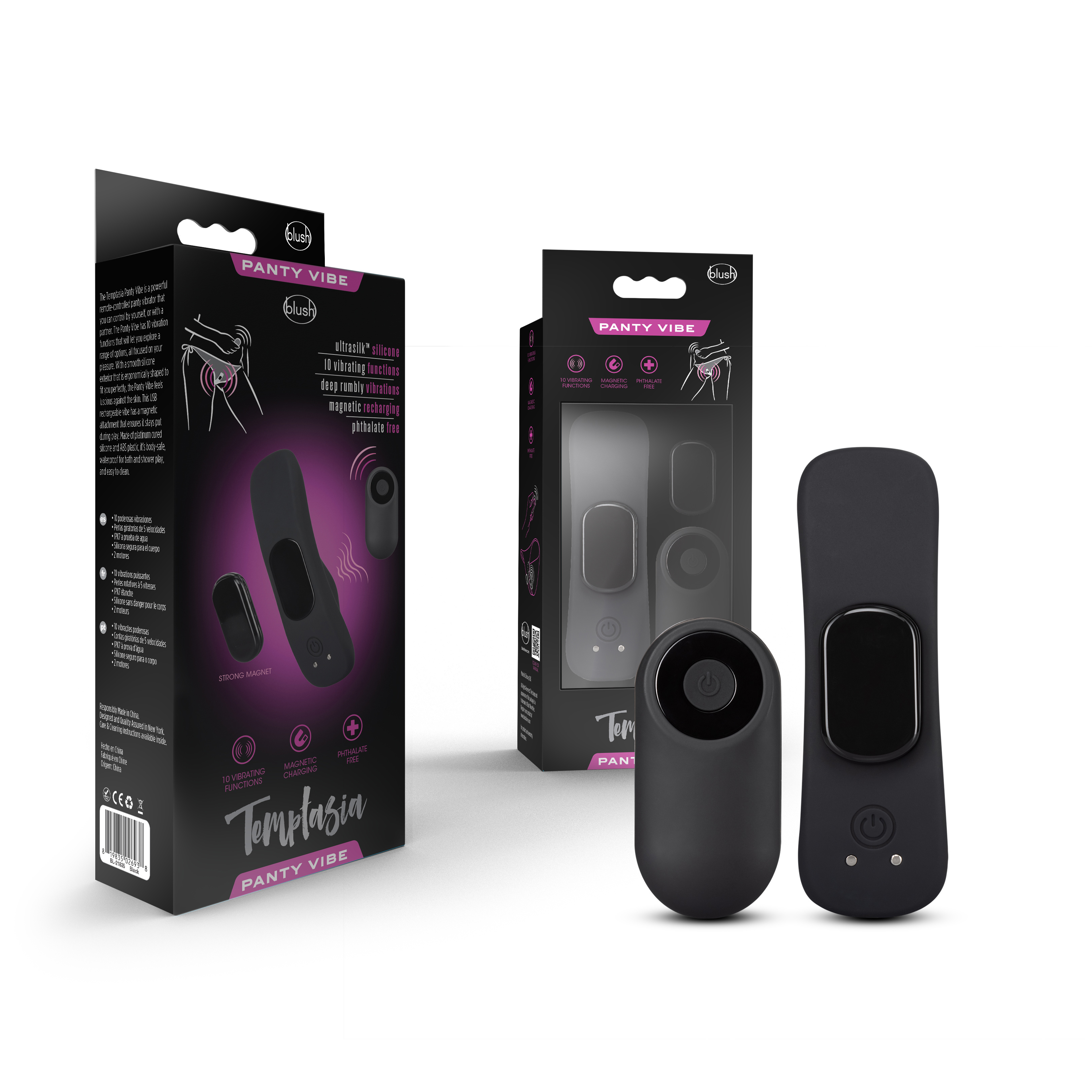 temptasia remote control panty vibe black 