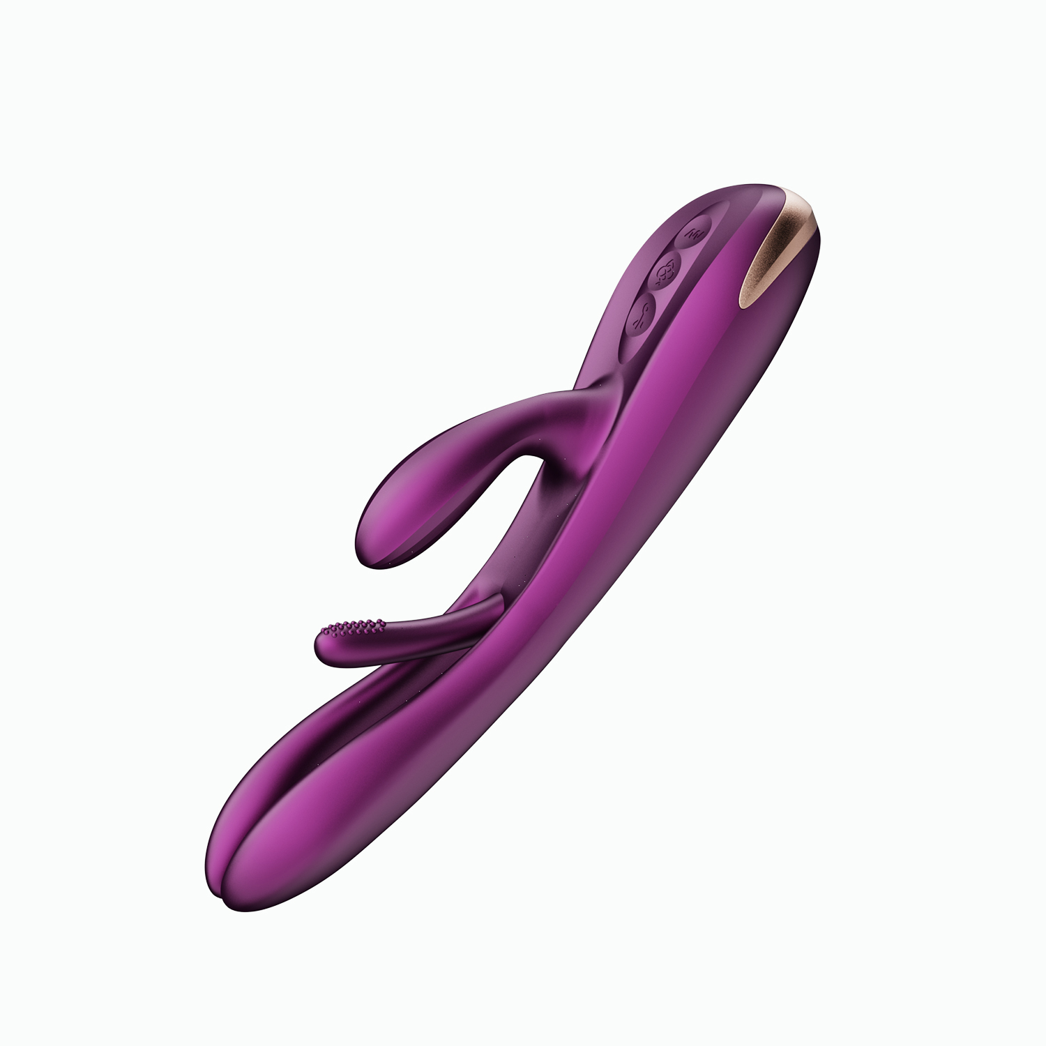 terri app controlled tapping rabbit vibrator  purple 