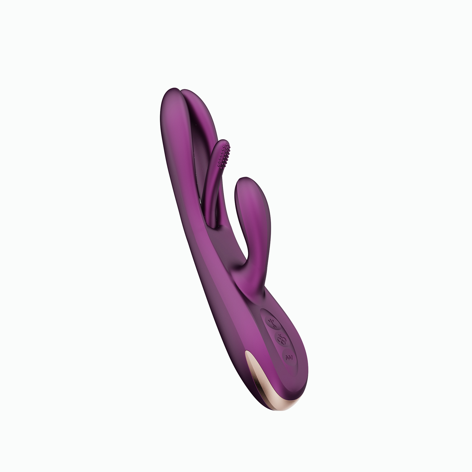 terri app controlled tapping rabbit vibrator  purple 