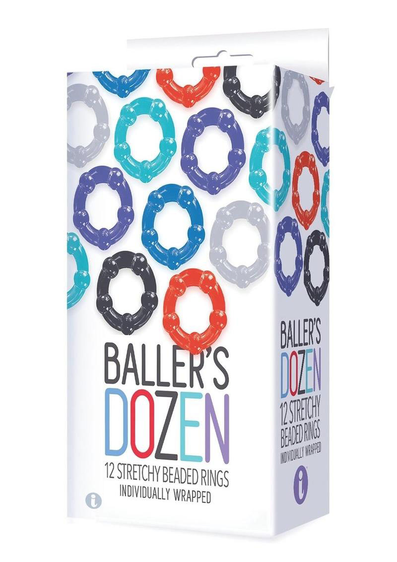 the s baller dozen beaded  pc cock ring set 