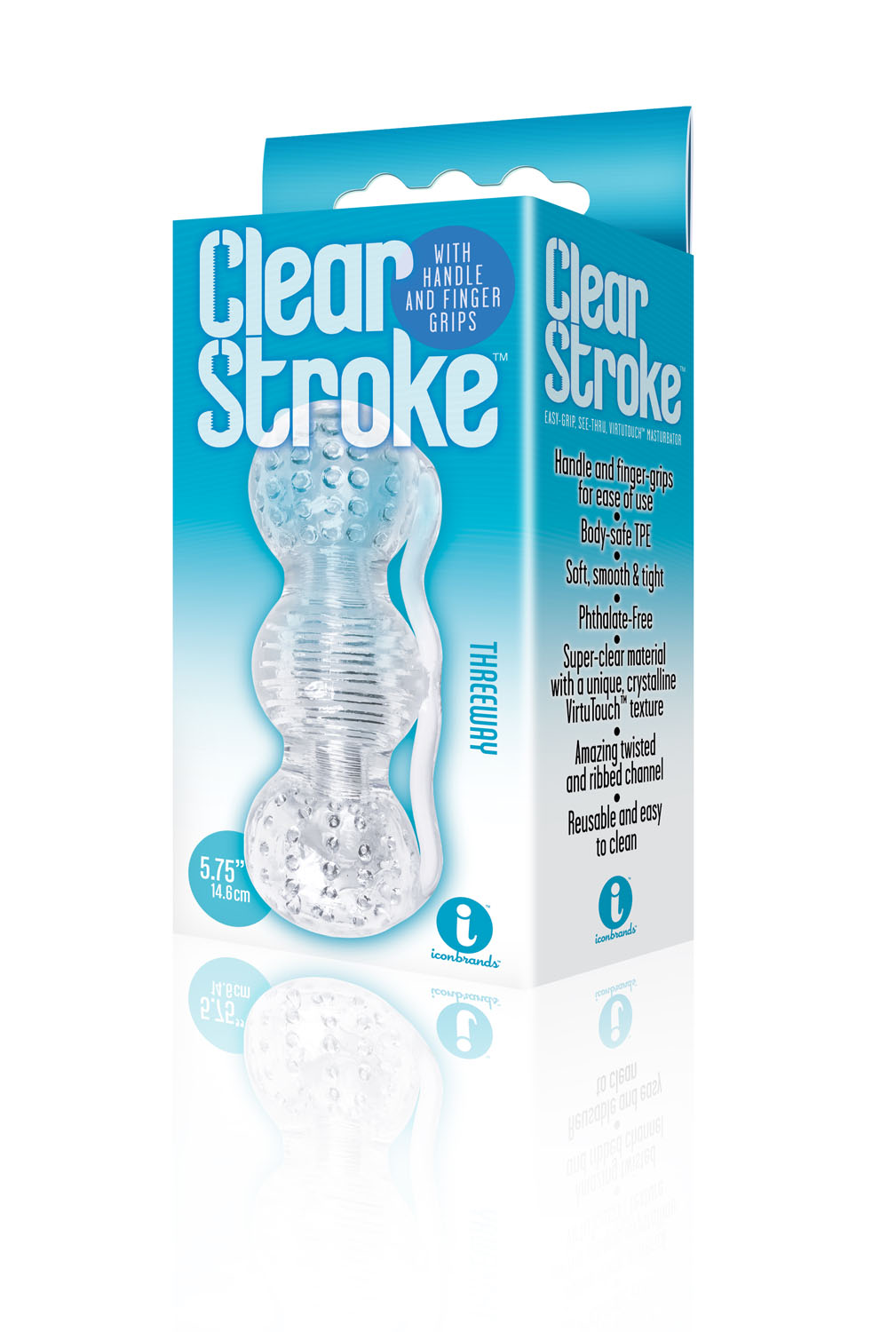 the s clear stroke threeway masturbator 