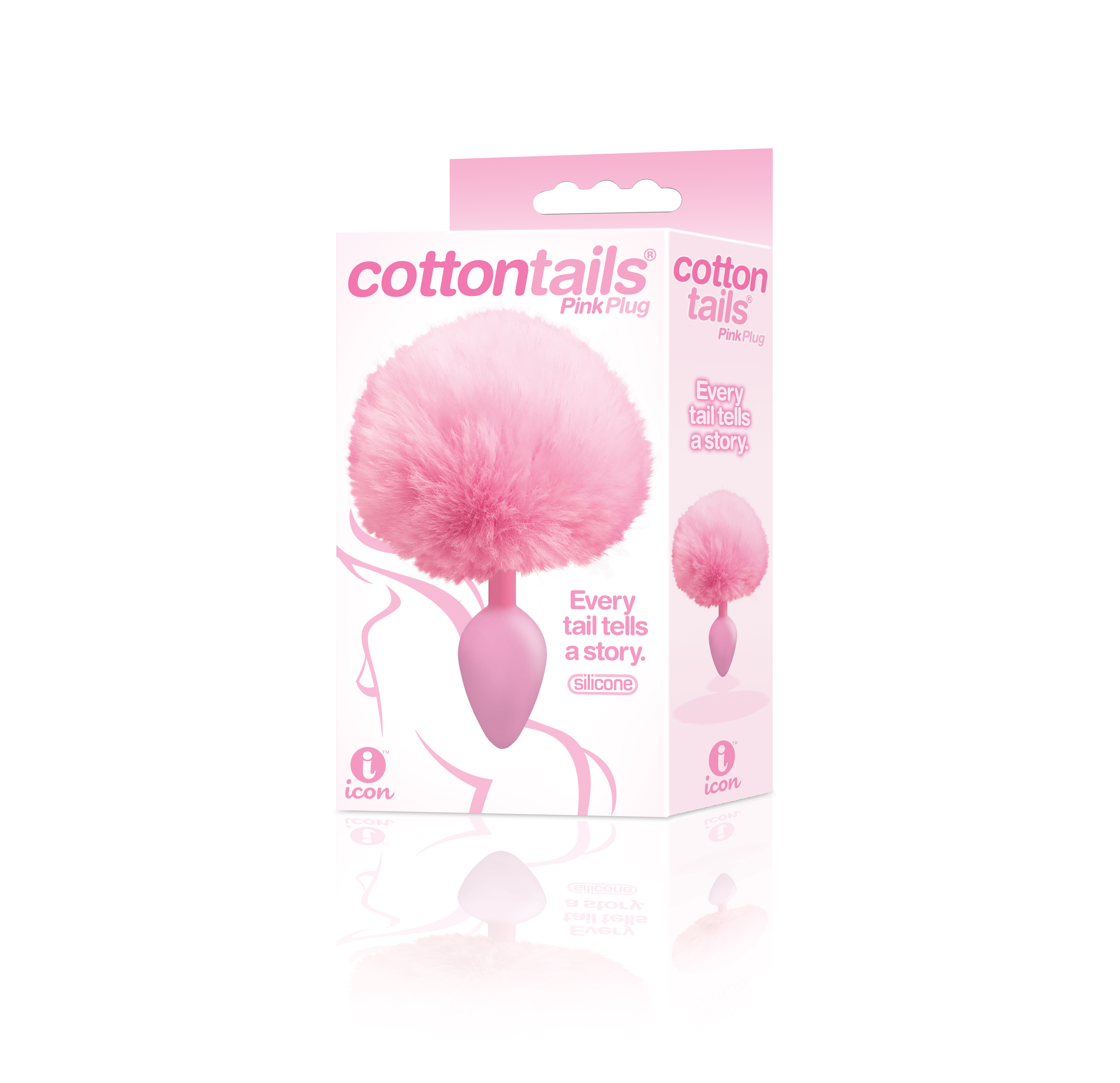 the s cottontails silicone bunny tail butt plug  pink 