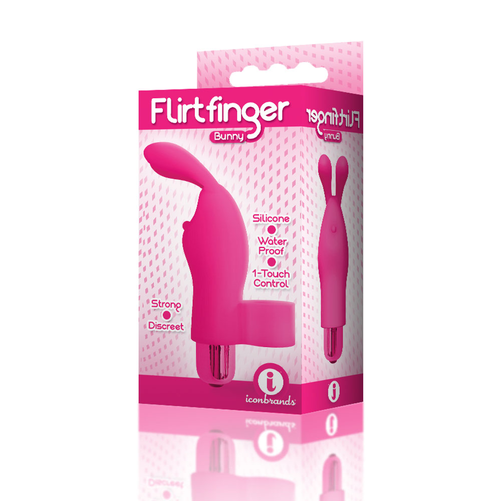 the s flirt bunny finger vibrator pink 