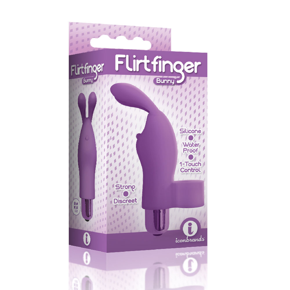 the s flirt finger bunny finger vibrator purple 