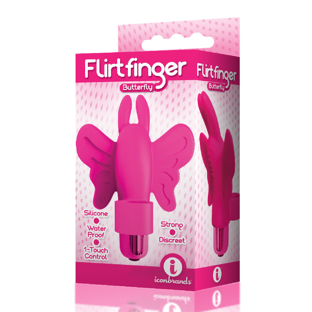 the s flirt finger butterfly finger vibrator pink 