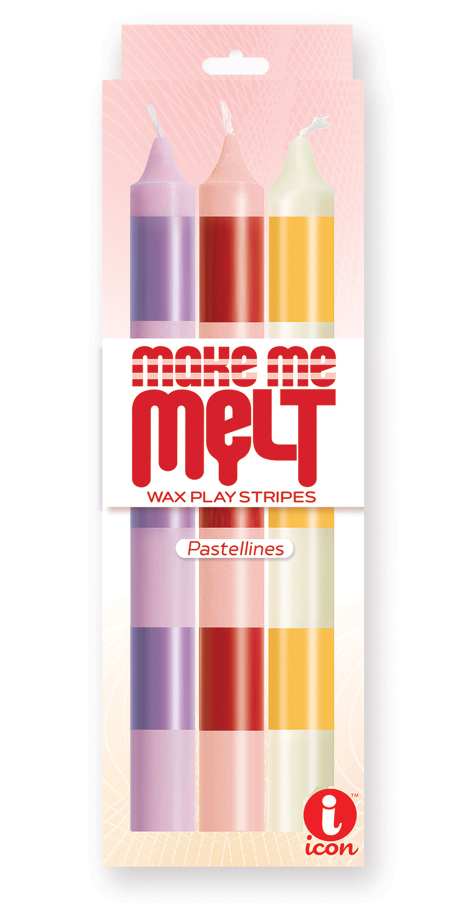 the s make me melt sensual warm drip candles pk stripes pastellines 