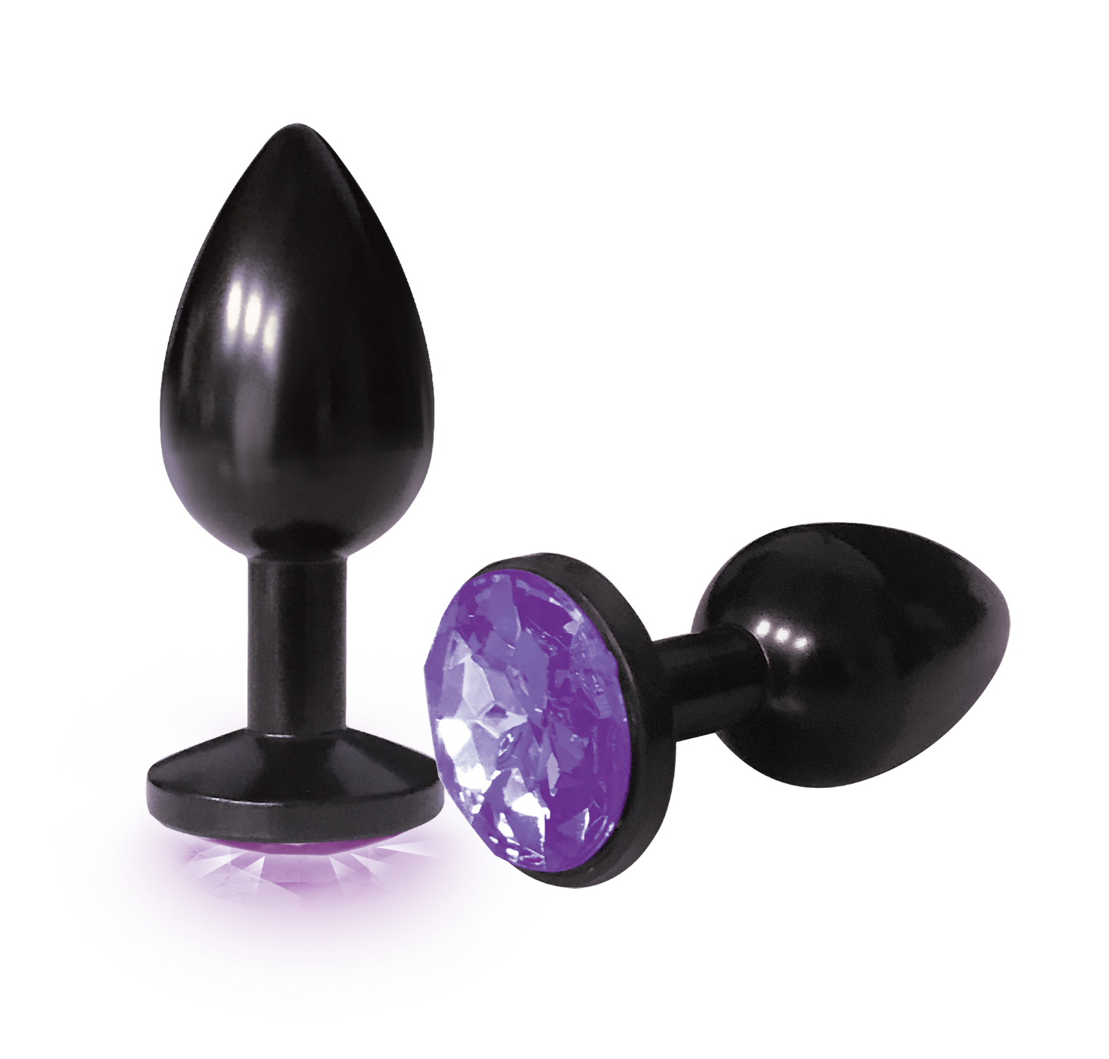 the s the silver starter anodized bejeweled stainless steel plug violet 