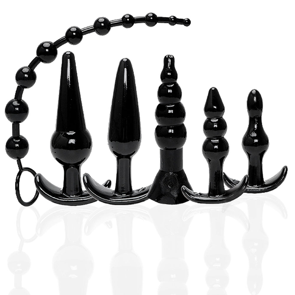 the s try curious anal plug kit black 