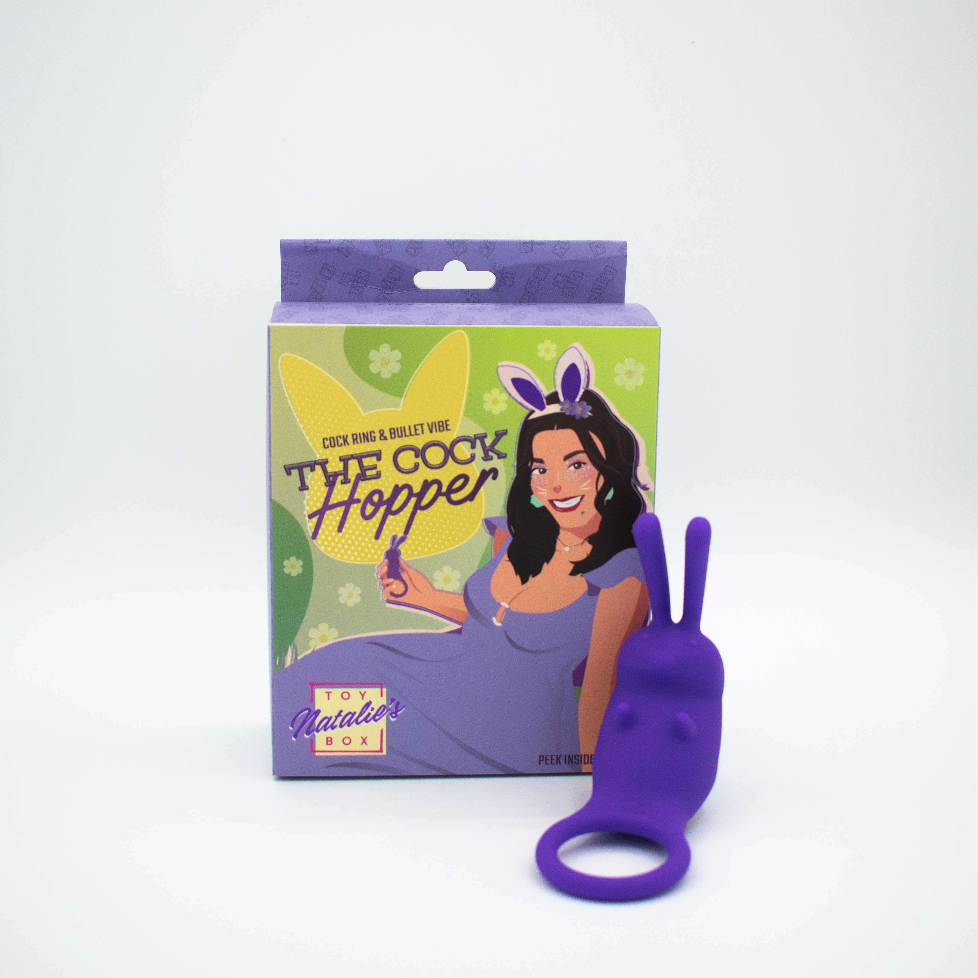 the cock hopper cock ring and bullet vibrator  purple 