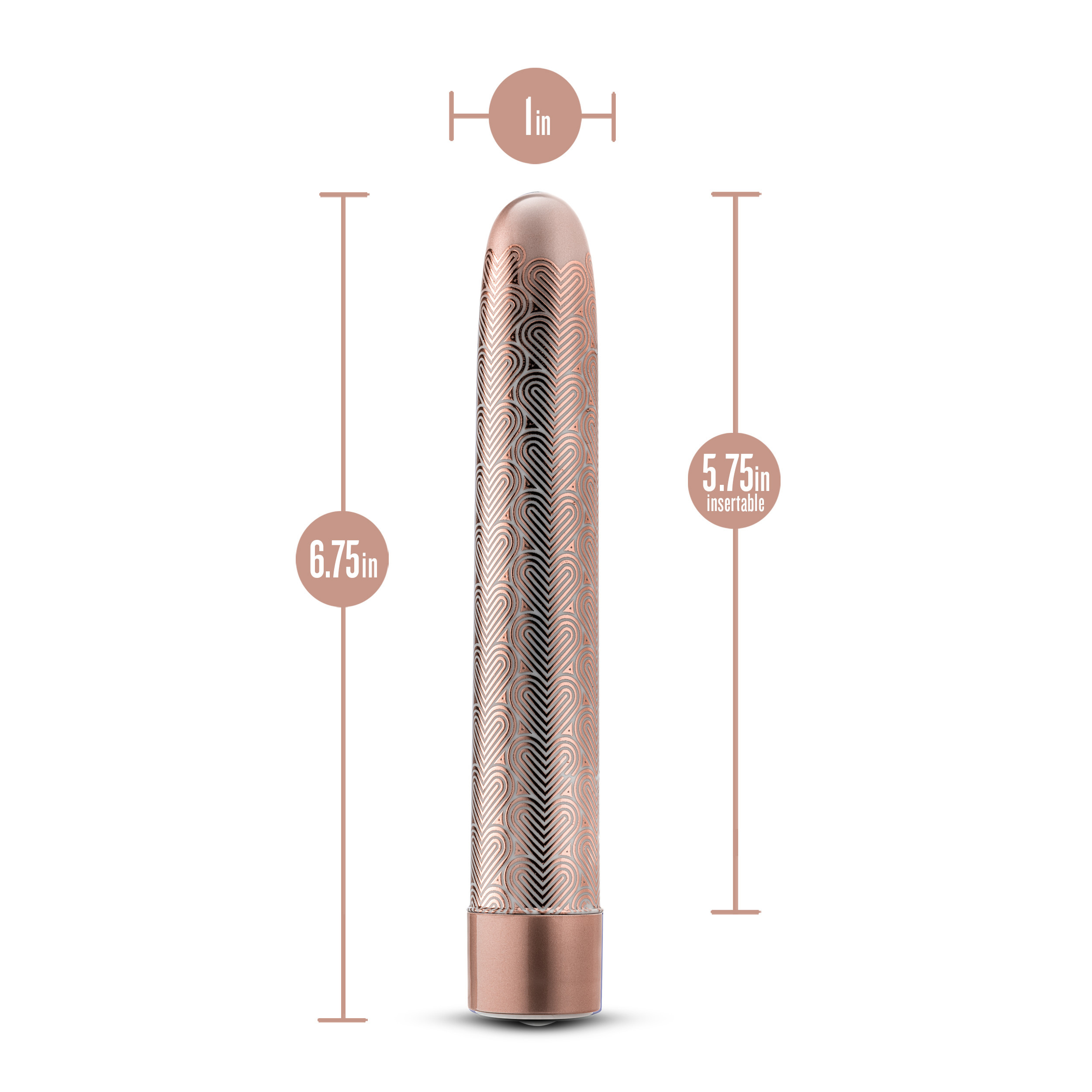 the collection lattice  inch rechargeable vibe rose gold 