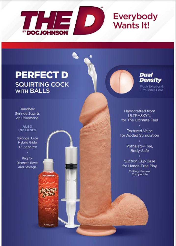 the d perfect d squirting  inch with balls 