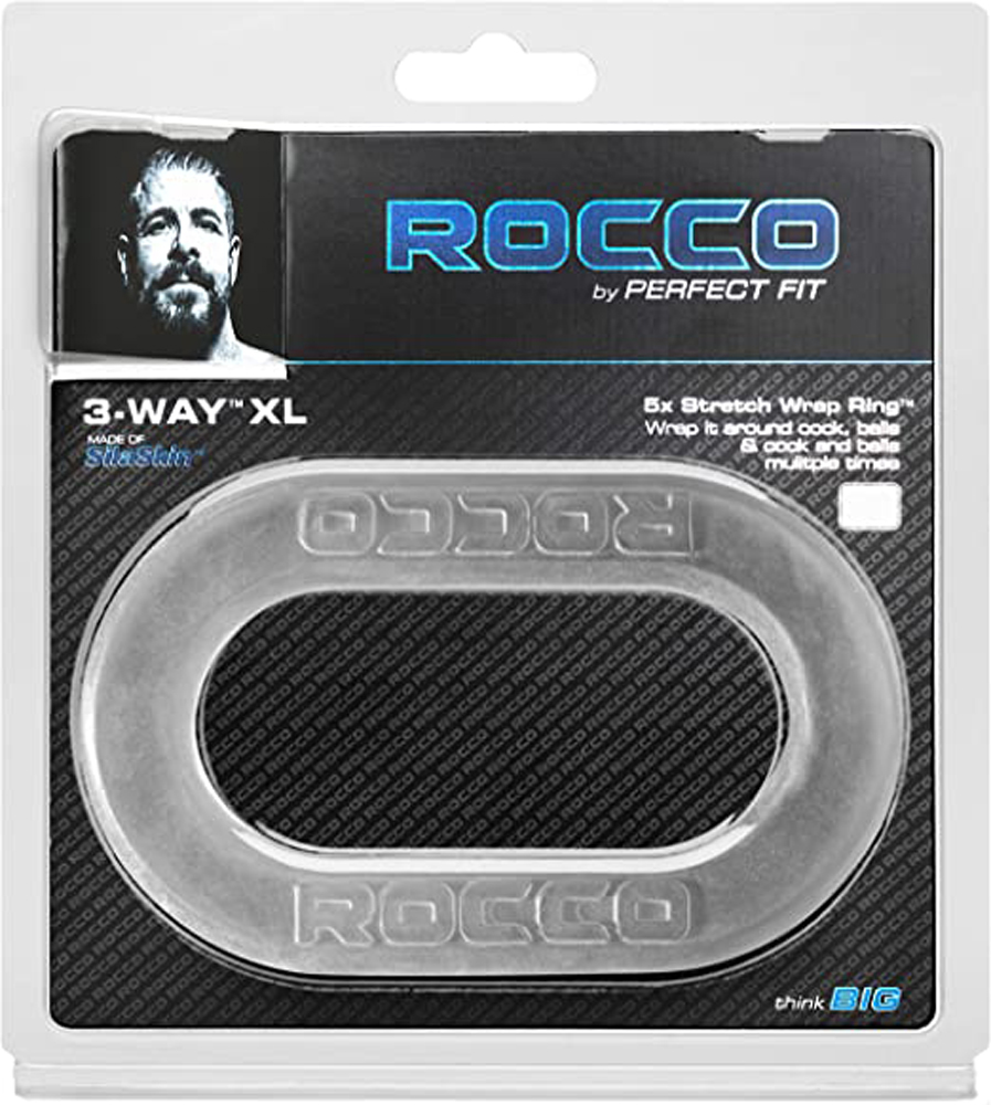 the rocco  way xl wrap ring clear 