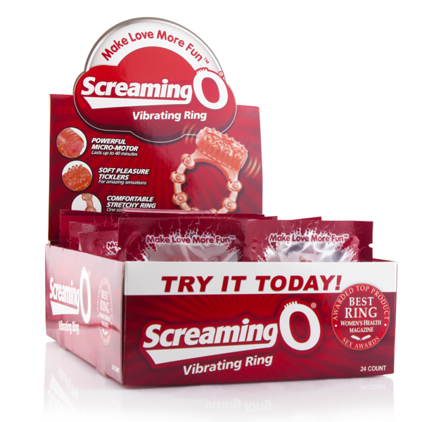 the screaming o vibrating ring  count pop box display 