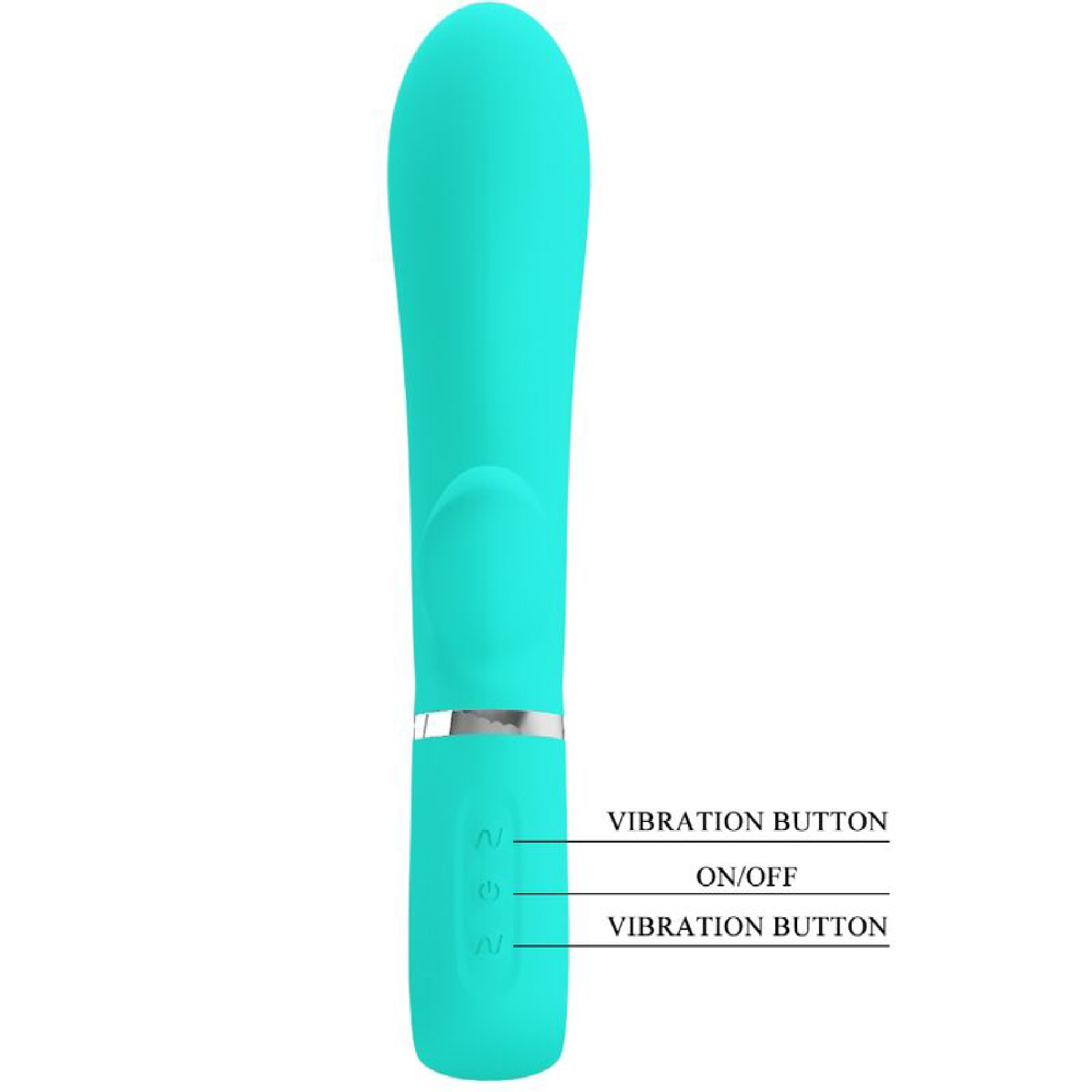 thomas super soft silicone rabbit vibrator turquoise 