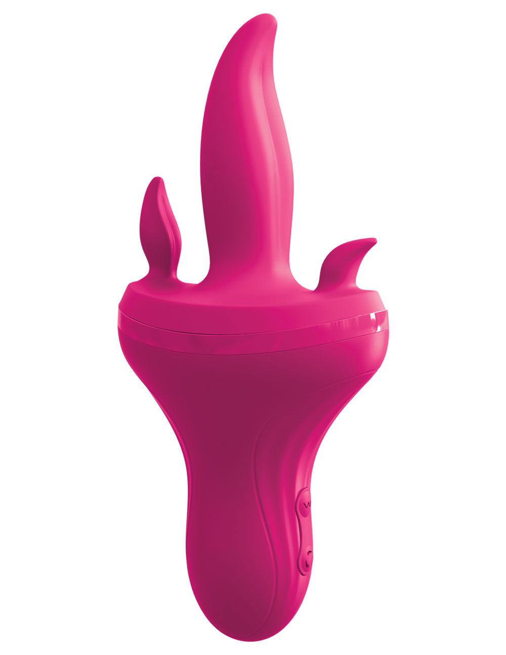 threesome holey trinity triple tongue vibrator  pink 