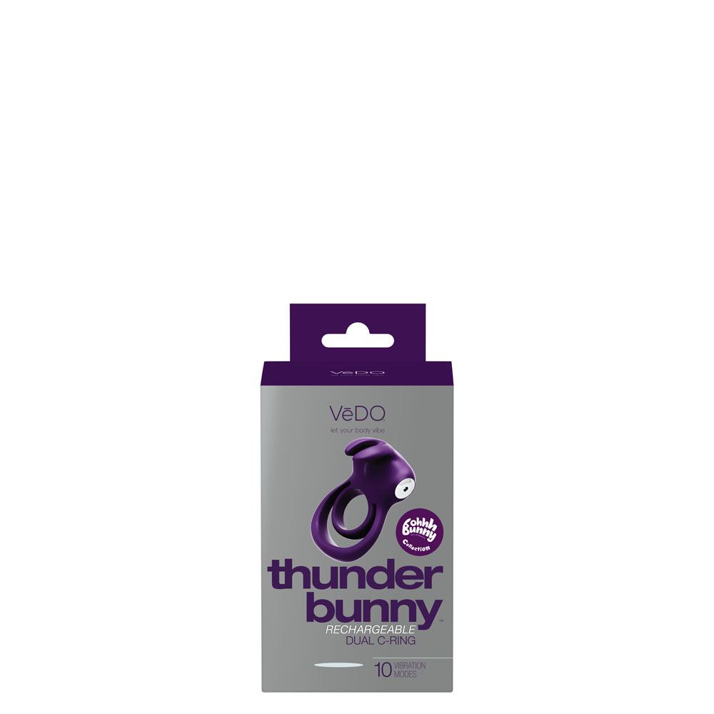 thunder bunny rechargeable dual ring perfectly purple 