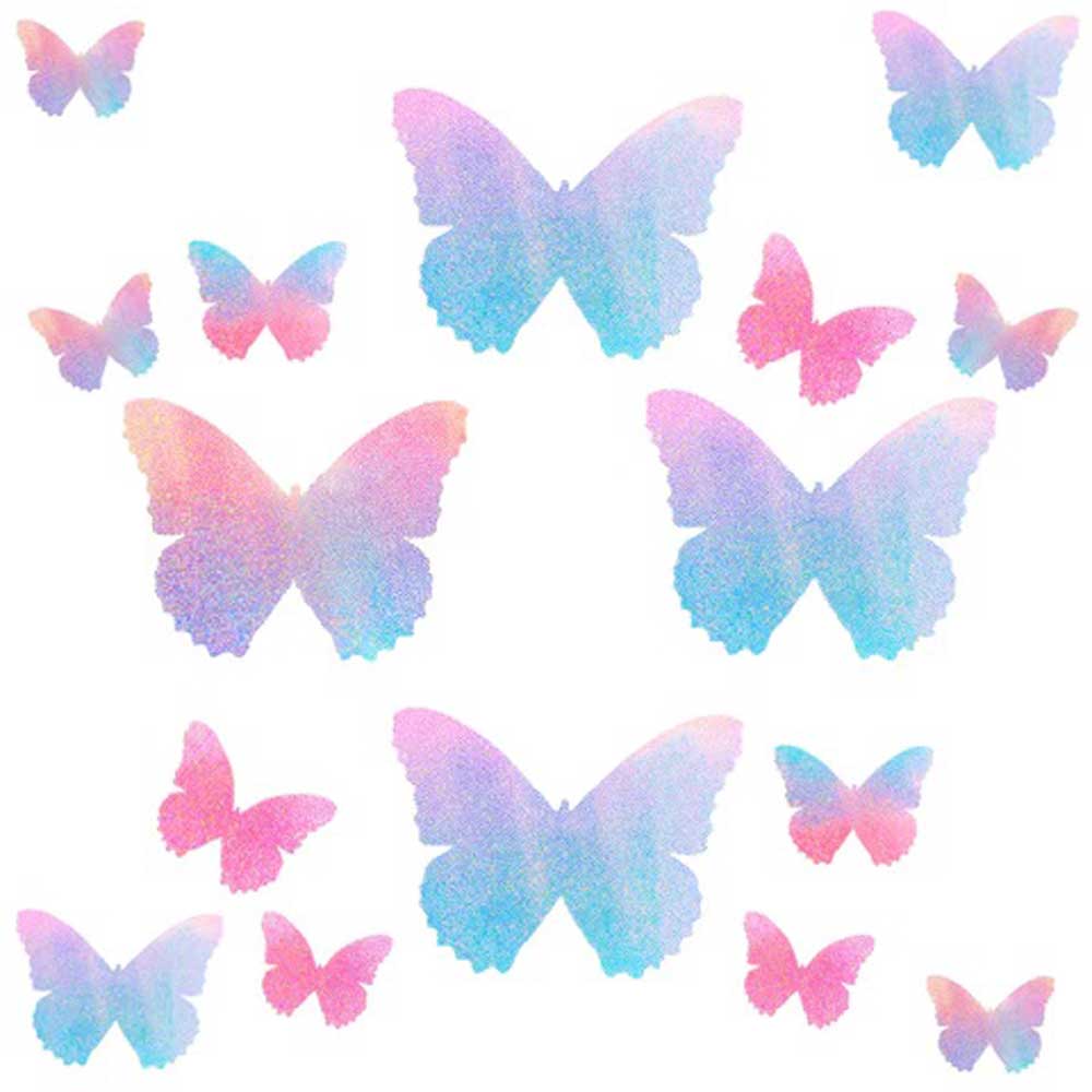 tinkys revenge pink and blue holographic  blacklight butterfly nipple sticker crop top 