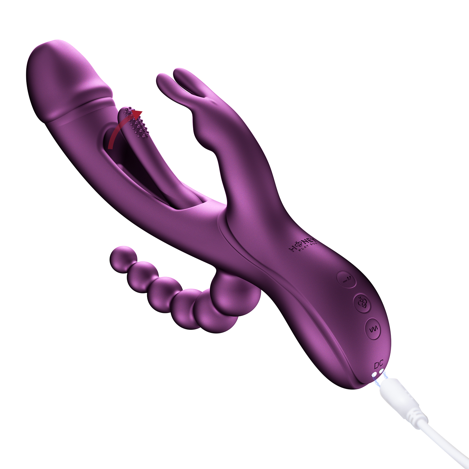 trilux app controlled rabbit vibrator purple 