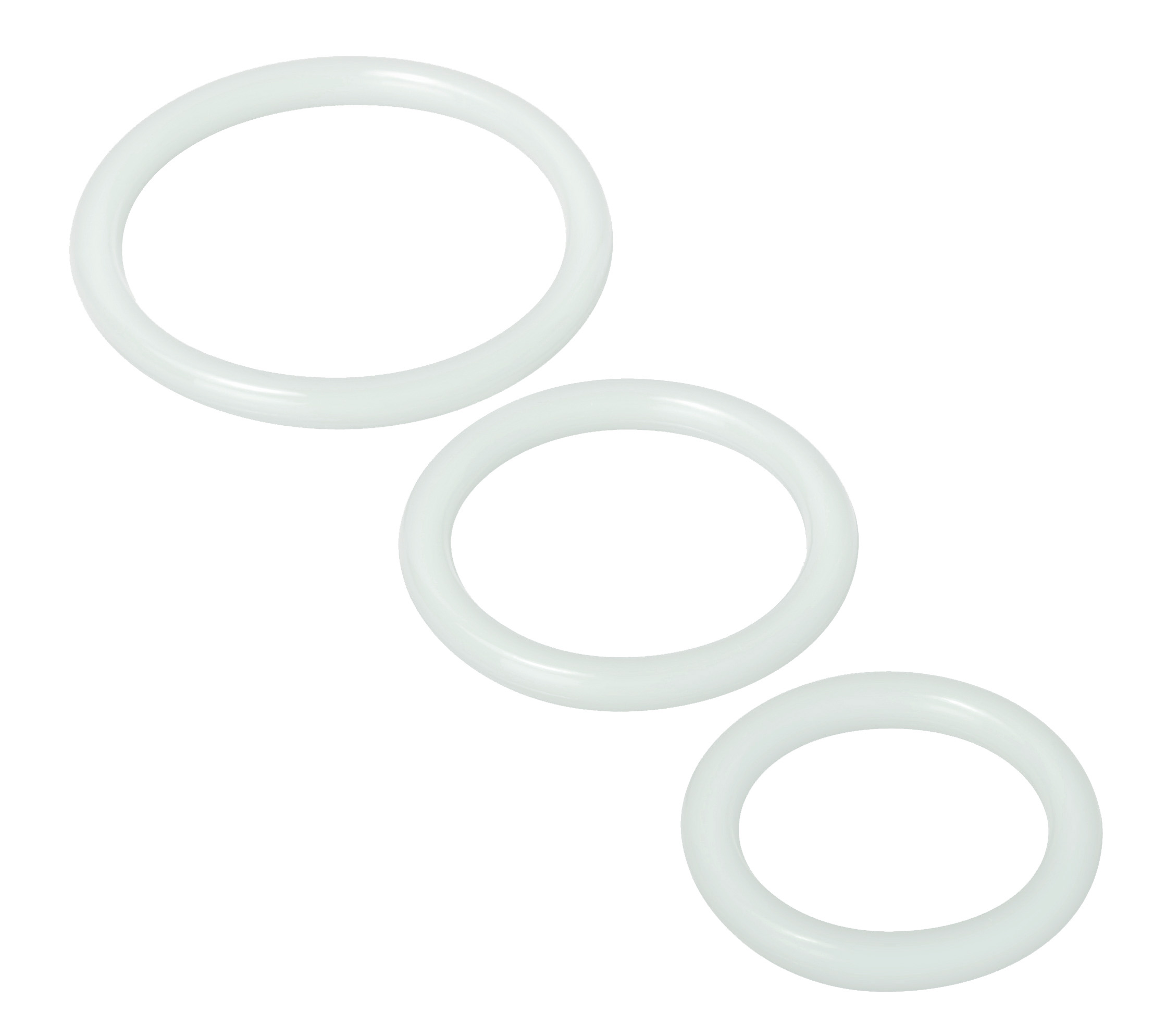 trinity silicone cock rings clear 