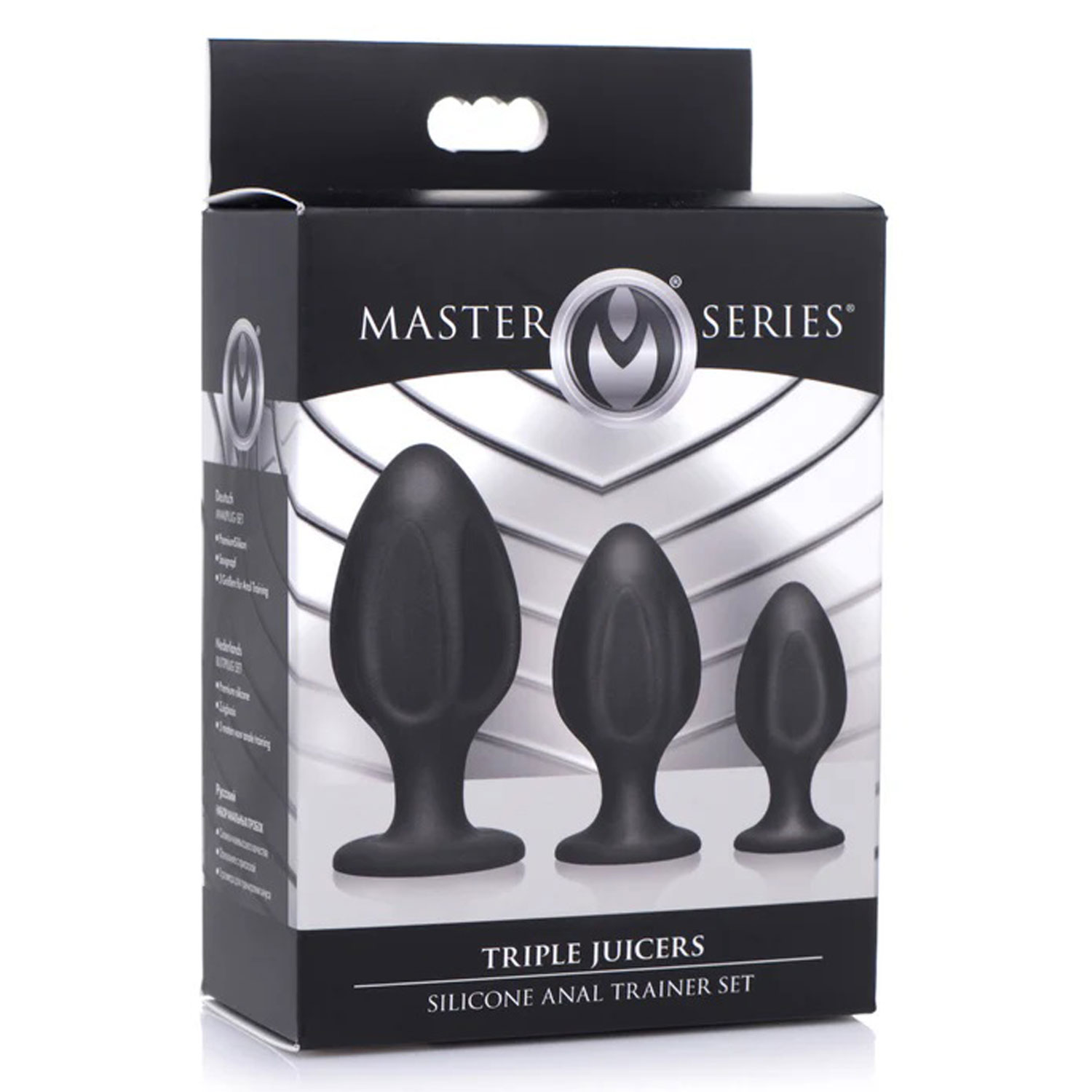 triple juicers silicone anal trainer set black 