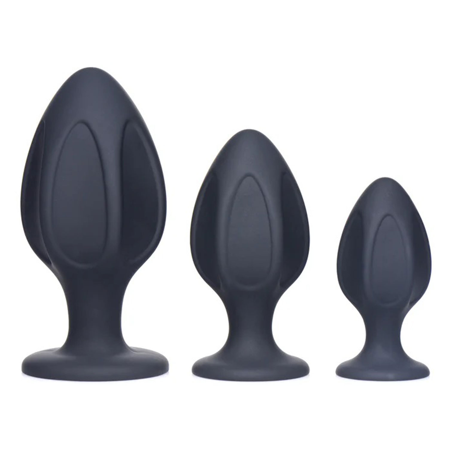 triple juicers silicone anal trainer set black 