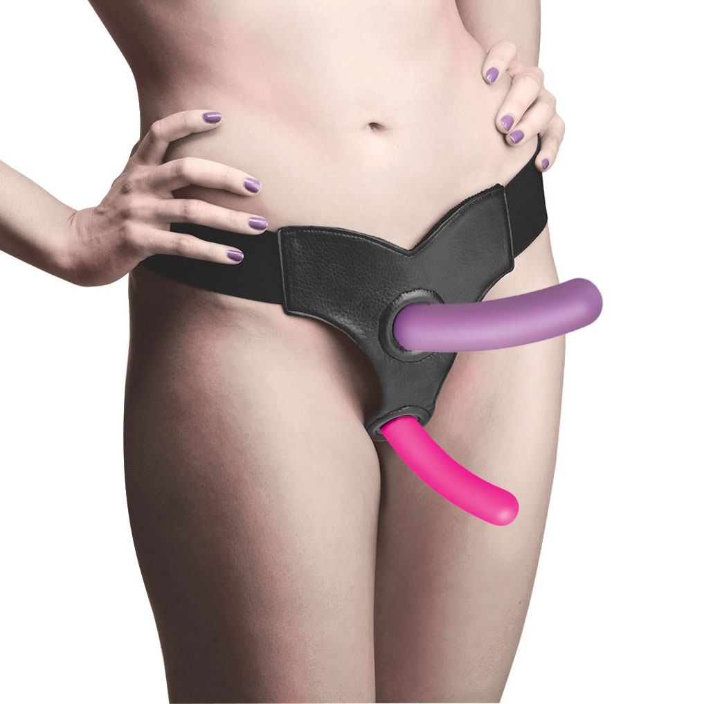 triple peg x vibrating silicone dildo set with remote 