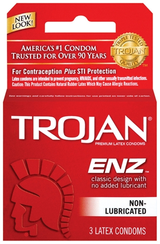 trojan enz non lubricated condoms  pack 