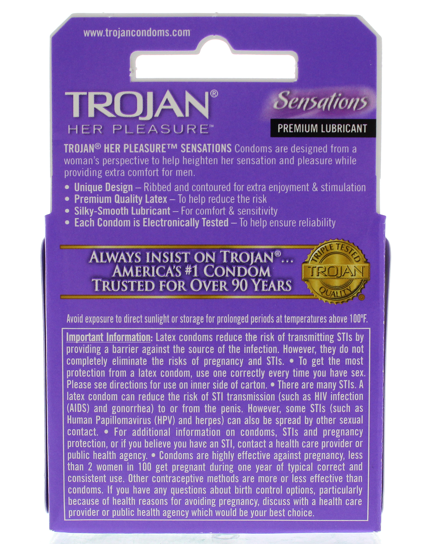 trojan her pleasure sensations lubricated condoms  pack 