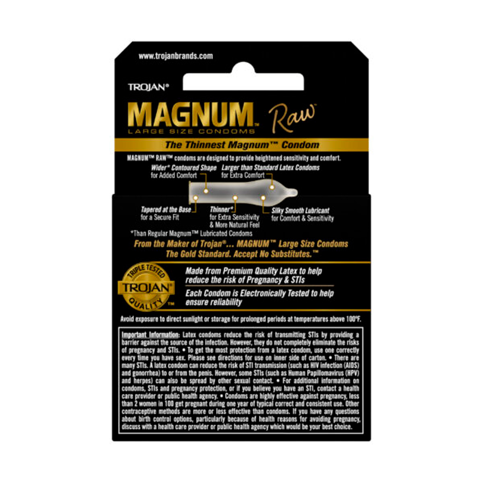 trojan magnum raw  ct condoms 