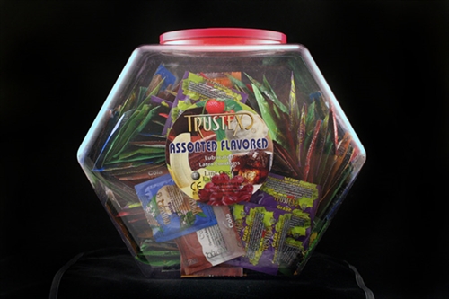 trustex assorted flavors  piece fishbowl 