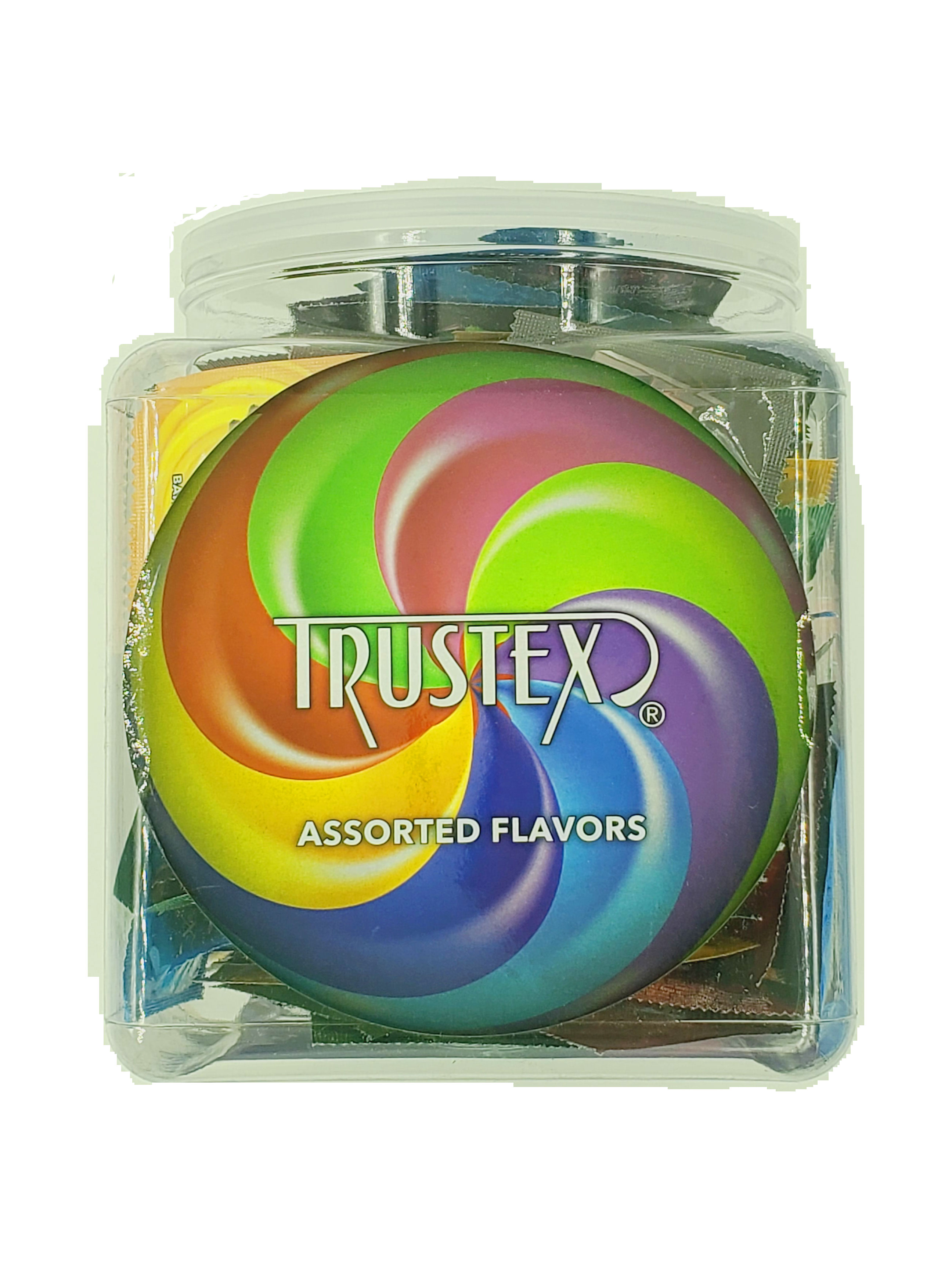 trustex flavored lubricated condoms  pieces box assorted flavors 
